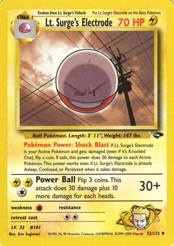 Lt. Surge's Electrode 52/132 - [Gym Challenge] Unlimited