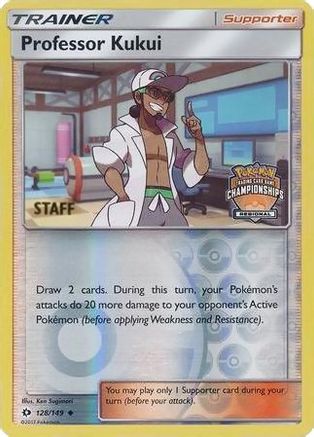 Professeur Kukui (128/149) (Personnel promotionnel du championnat régional) [Soleil et Lune : ensemble de base] 