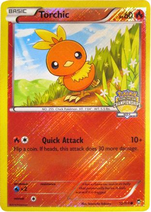 Torchic - 12/111 (City Championships) 12 - [League & Championship Cards] Reverse Holofoil