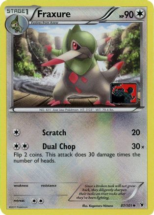 Fraxure - 87/101 (League Promo) 87 - [League & Championship Cards] Reverse Holofoil