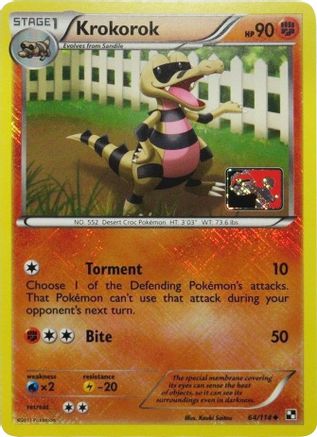 Krokorok (64/114) (Promo de la Ligue) [Noir et Blanc : Ensemble de base] 