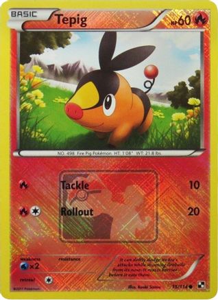 Tepig - 15/114 (League Promo) 15 - [League & Championship Cards] Reverse Holofoil