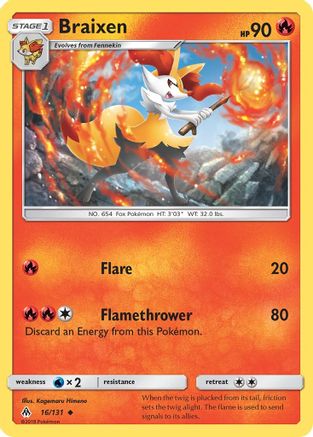 Braixen 16/131 - [SM  Forbidden Light]