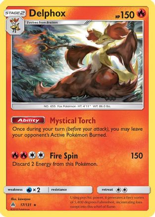 Delphox 17/131 - [SM  Forbidden Light] Holofoil