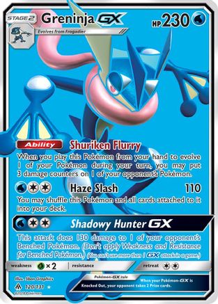 Greninja GX (Full Art) 120/131 - [SM  Forbidden Light] Holofoil