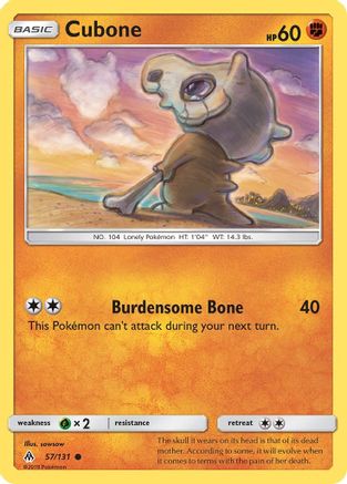 Cubone (57/131) [Soleil et Lune : Lumière interdite] 