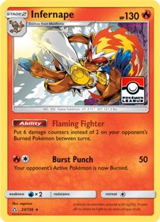 Infernape (23/156) (Promo de la Ligue) [Soleil et Lune : Ultra Prisme] 