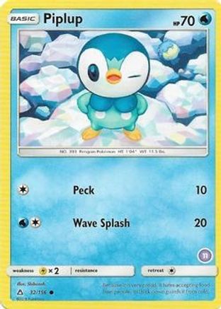 Piplup (11) 32 - [SM Trainer Kit Alolan Sandslash & Alolan Ninetales]