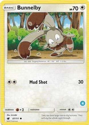 Bunnelby (4) 87 - [SM Trainer Kit Alolan Sandslash & Alolan Ninetales]