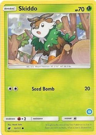 Skiddo (10/111) (Deck exclusif #13) [Soleil et Lune : Kit d'entraînement - Alolan Ninetales] 