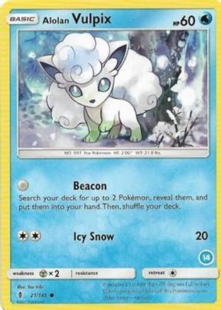 Alolan Vulpix (21/145) (Deck exclusif #14) [Soleil et Lune : Kit d'entraînement - Alolan Ninetales] 