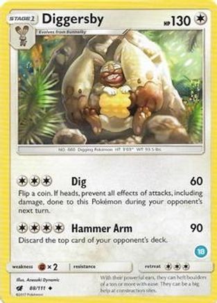 Diggersby (88/111) (Deck exclusif #18) [Soleil et Lune : Kit d'entraînement - Alolan Ninetales] 