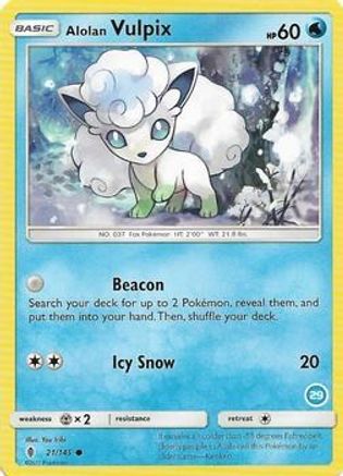 Alolan Vulpix (21/145) (Deck exclusif #29) [Soleil et Lune : Kit d'entraînement - Alolan Ninetales] 