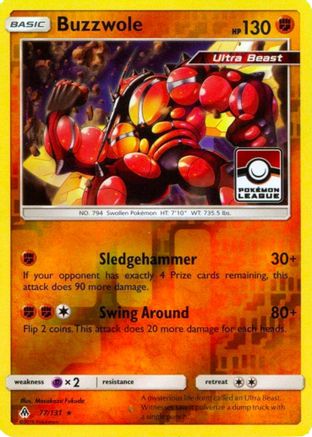 Buzzwole - 77/131 (Pokemon League) 77 - [League & Championship Cards] Reverse Holofoil