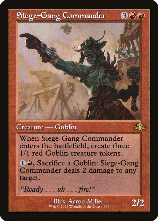 Siege-Gang Commander (DMR-330) - [Dominaria Remastered] Foil