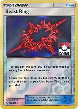 Beast Ring - 102/131 (Pokemon League) 102 - [League & Championship Cards] Reverse Holofoil
