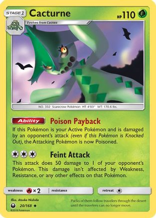 Cacturne 20/168 - [SM  Celestial Storm]