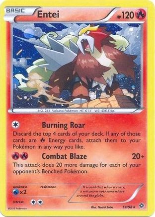 Entei - 14/98 (Cosmos Holo) 14 - [Blister Exclusives] Holofoil