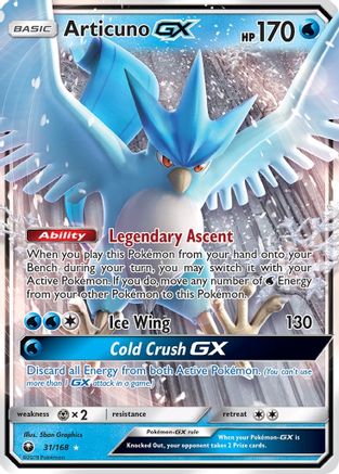 Articuno GX 31/168 - [SM  Celestial Storm] Holofoil
