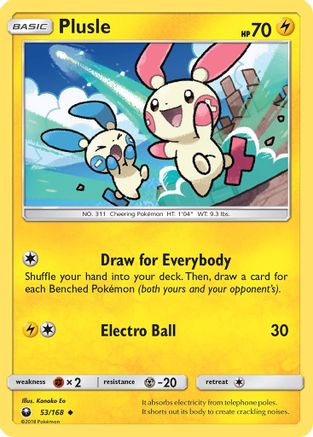 Plusle (53/168) [Soleil &amp; Lune : Tempête Céleste] 