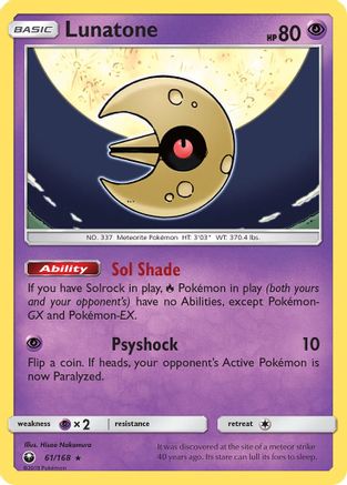 Lunatone 61/168 - [SM  Celestial Storm] Holofoil