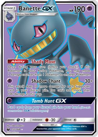 Banette GX (157/168) [Soleil et Lune : Tempête céleste] 