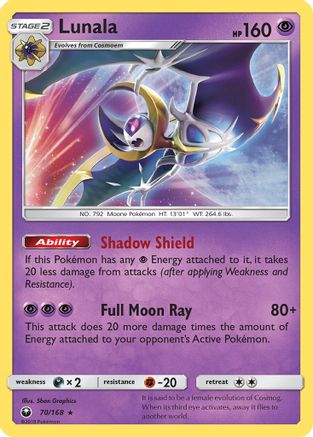 Lunala (70/168) [Sun & Moon: Celestial Storm]