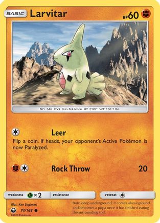 Larvitar (74/168) [Soleil et Lune : Tempête céleste] 
