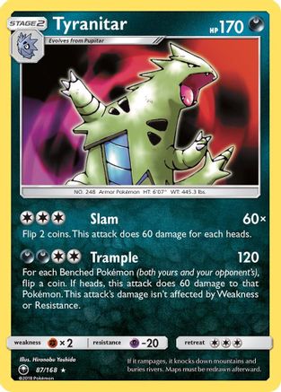 Tyranitar (87/168) [Soleil et Lune : Tempête céleste] 