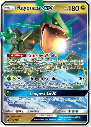 Rayquaza GX (109/168) [Soleil et Lune : Tempête céleste] 