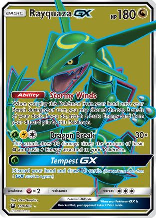 Rayquaza GX (160/168) [Soleil et Lune : Tempête céleste] 