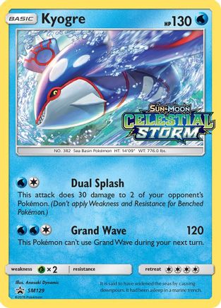 Kyogre - SM129 (Prerelease) SM129/248 - [SM Promos] Holofoil