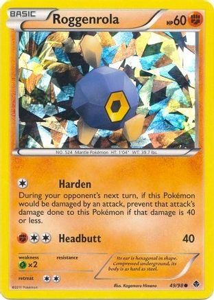 Roggenrola - 49/98 (Cracked Ice Holo) - [Blister Exclusives] Holofoil