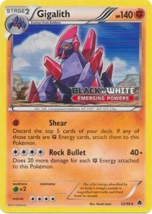 Gigalith - 53/98 (Prerelease) - [Black and White Promos] Holofoil