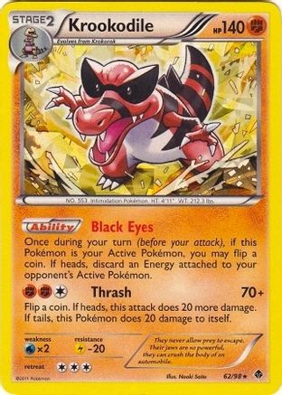 Krookodile (62/98) (Thème Deck exclusif) [Noir et blanc : Pouvoirs émergents] 