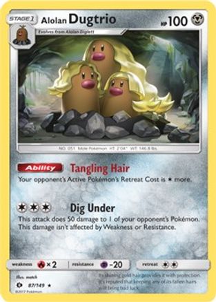 Alolan Dugtrio - 87/149 (Cosmos Holo) 87 - [Blister Exclusives] Holofoil