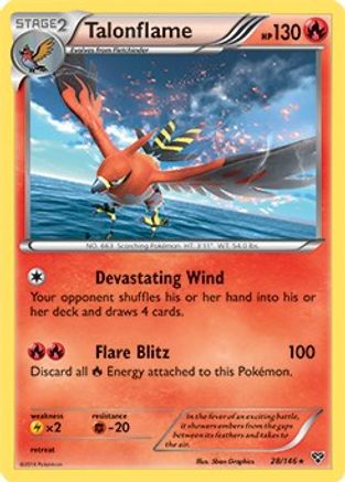Talonflame - 28/146 (Cosmos Holo) - [Blister Exclusives] Holofoil