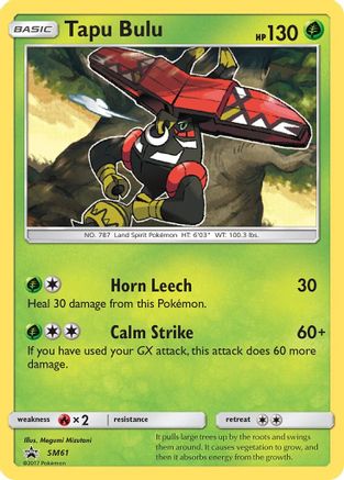 Tapu Bulu (SM61) [Soleil et Lune : Promos Black Star] 