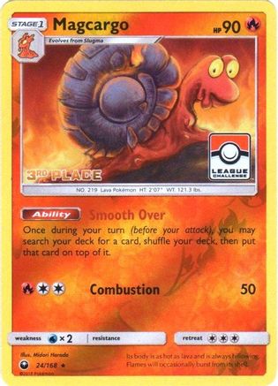 Magcargo - 24/168 (Pokemon League) [3rd Place] 24 - [League & Championship Cards] Reverse Holofoil