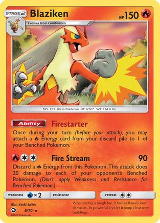 Blaziken (6/70) [Soleil et Lune : Majesté du Dragon] 