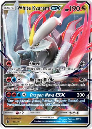 Kyurem blanc GX (48/70) [Soleil et Lune : Majesté du dragon] 