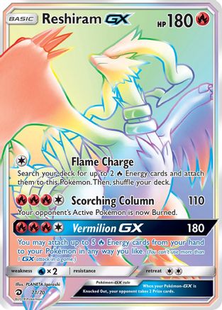 Reshiram GX (71/70) [Soleil et Lune : Majesté du Dragon]
