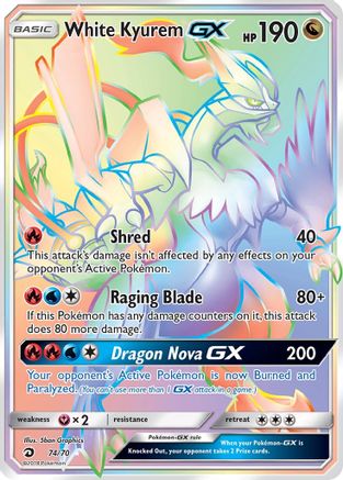 Kyurem blanc GX (74/70) [Soleil et Lune : Majesté du dragon] 