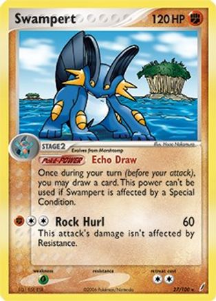 Swampert - 27/100 (EX Crystal Guardians) - [Deck Exclusives] Holofoil