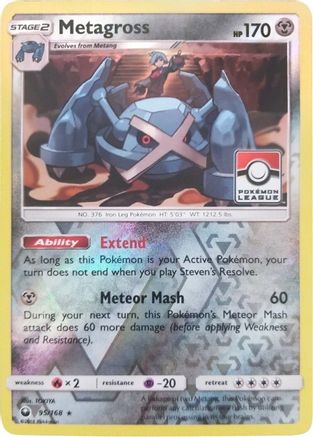 Metagross - 95/168 (Pokemon League) 95 - [League & Championship Cards] Reverse Holofoil