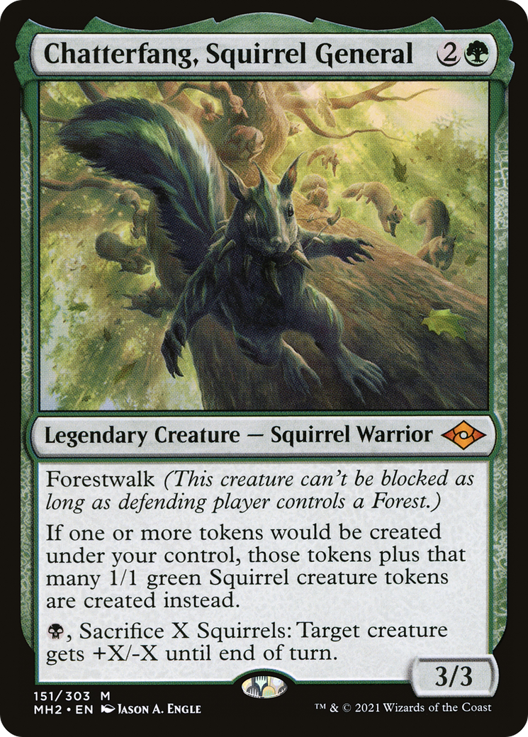Chatterfang, Squirrel General (MH2-151) - [Modern Horizons 2]
