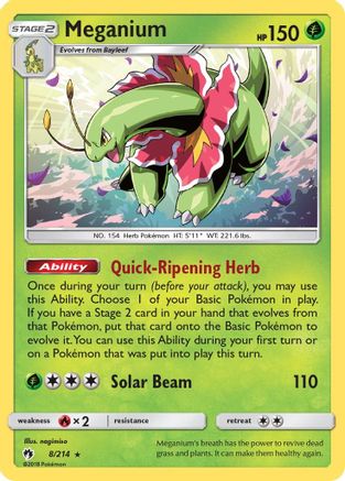 Meganium 8/214 - [SM  Lost Thunder] Holofoil
