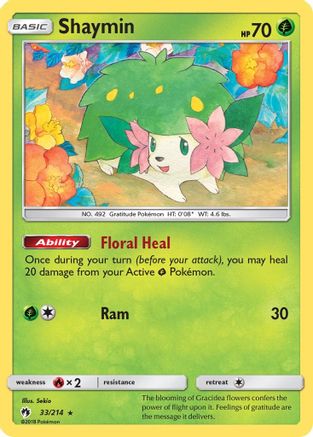 Shaymin 33/214 - [SM  Lost Thunder] Holofoil