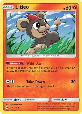 Litleo (50/214) [Sun & Moon: Lost Thunder]