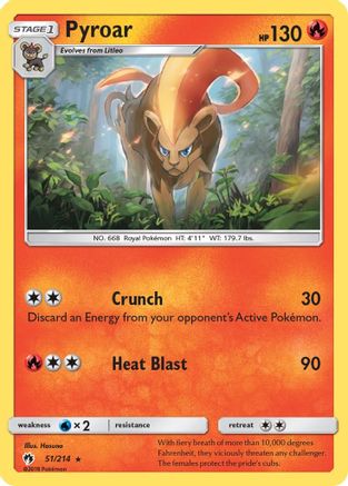 Pyroar (51/214) [Soleil et Lune : Tonnerre perdu] 